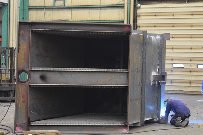 clarifier tank work in progress at Swanton Welding